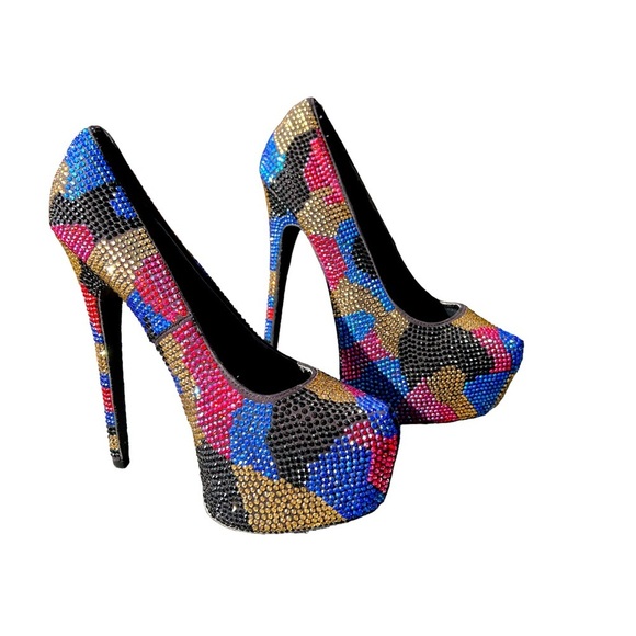 Steve Madden Dyvinal Platform Jeweled Pumps - Picture 1 of 11